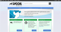 Desktop Screenshot of domains.lycos.co.uk