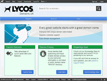 Tablet Screenshot of domains.lycos.co.uk