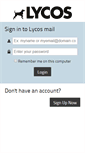 Mobile Screenshot of mail.lycos.co.uk