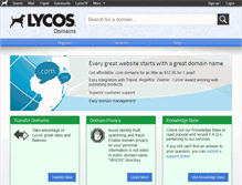 Tablet Screenshot of domains.lycos.com